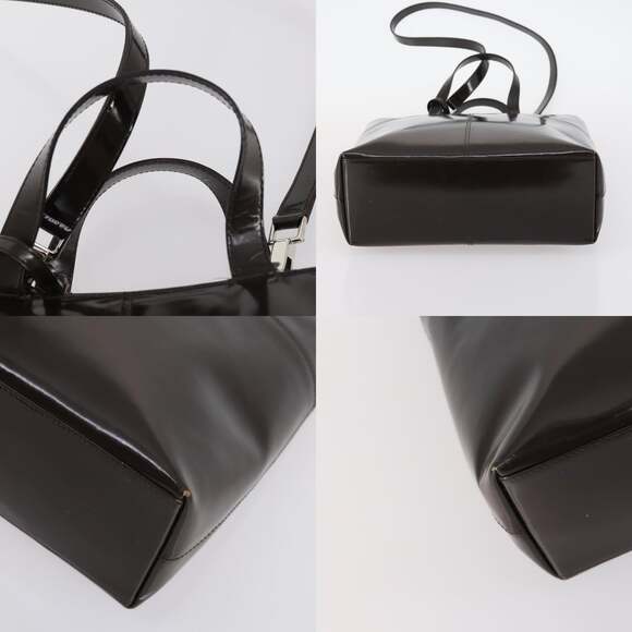 GUCCI Hand Bag Patent Leather Brown - Picture 10 of 13